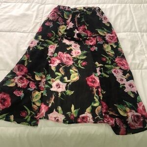 Let Them Eat Cake floral & black short skirt